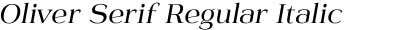 Oliver Serif Regular Italic
